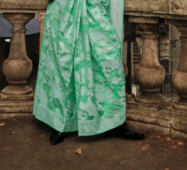 Organza_Chikankari_Lucknowi_Saree