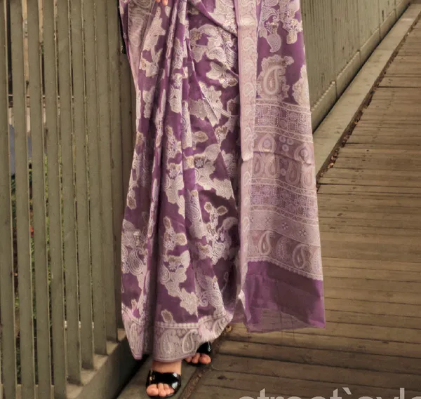 Organza_Chikankari_Lucknowi_Saree