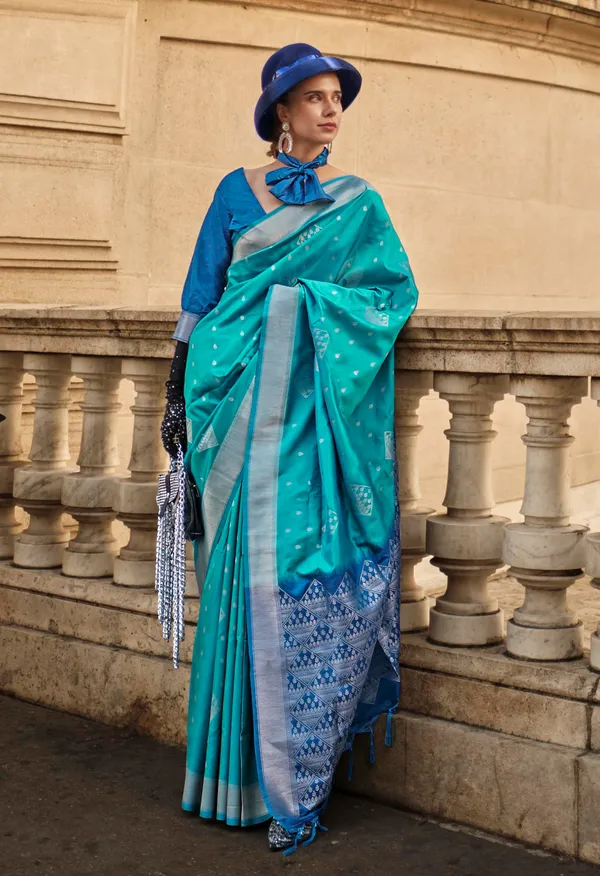 Rama_Blue_Silk_Saree_for_Women