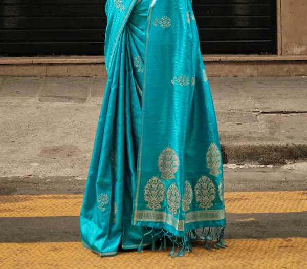 Firozi_Silk_Saree_for_Women