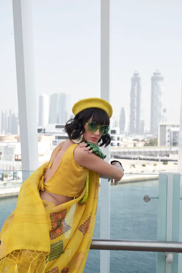 Yellow_Tissue_Organza_Printed_Premium_Range_Saree