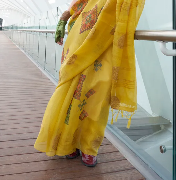 Yellow_Tissue_Organza_Printed_Premium_Range_Saree