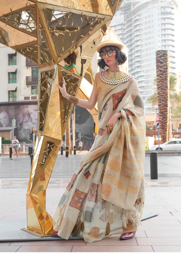 Tissue_Organza_Printed_Saree