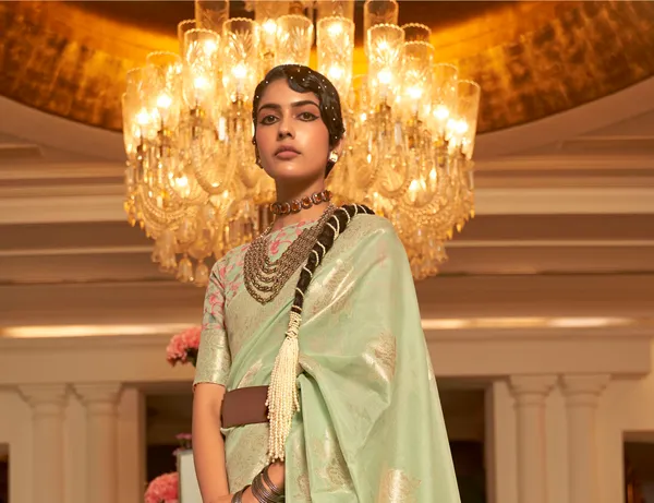Premium_Range_Pista_Silk_Saree_for_Women