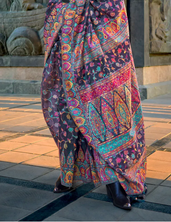 Organza_Silk_Kashmiri_Woven_Saree