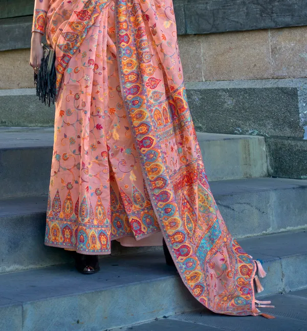 Organza_Silk_Kashmiri_Woven_Saree