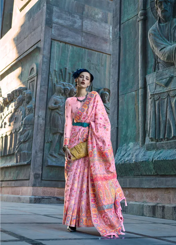 Organza_Silk_Kashmiri_Woven_Saree