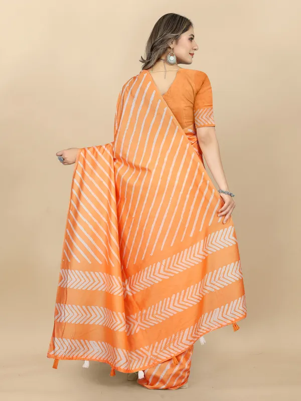 Orange_Cotton_Blend_Saree_for_Women
