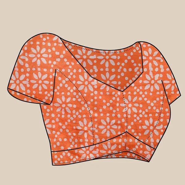 Orange_Cotton_Blend_Saree_for_Women