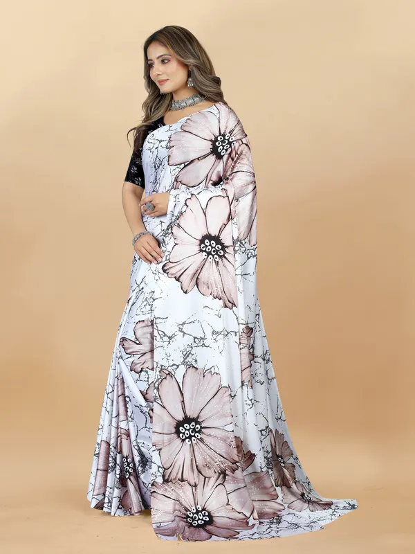 White_Satin_Saree_for_Women