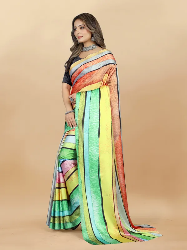 Multicolor_Satin_Saree_for_Women
