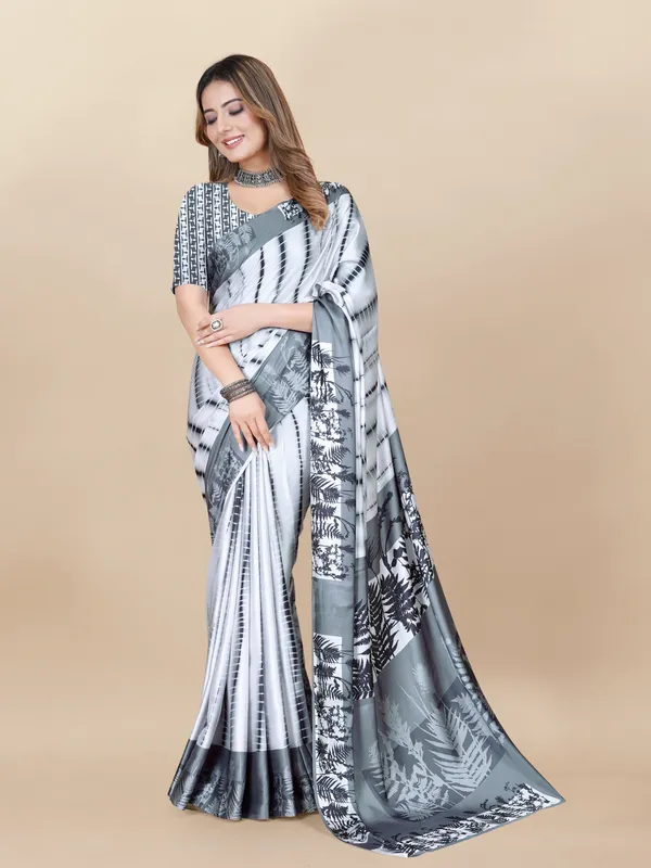 Grey_Satin_Saree_for_Women