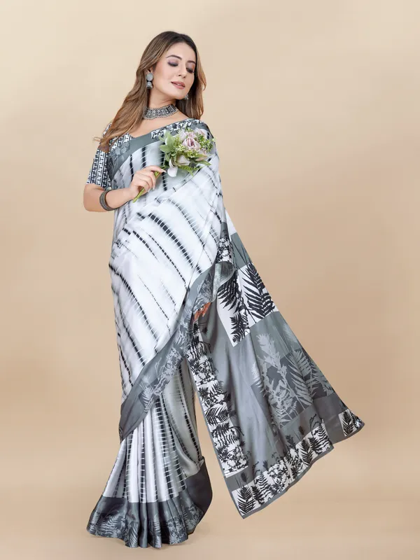 Grey_Satin_Saree_for_Women