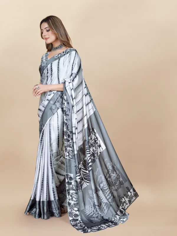 Grey_Satin_Saree_for_Women