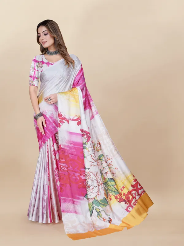 Multicolor_Satin_Saree_for_Women