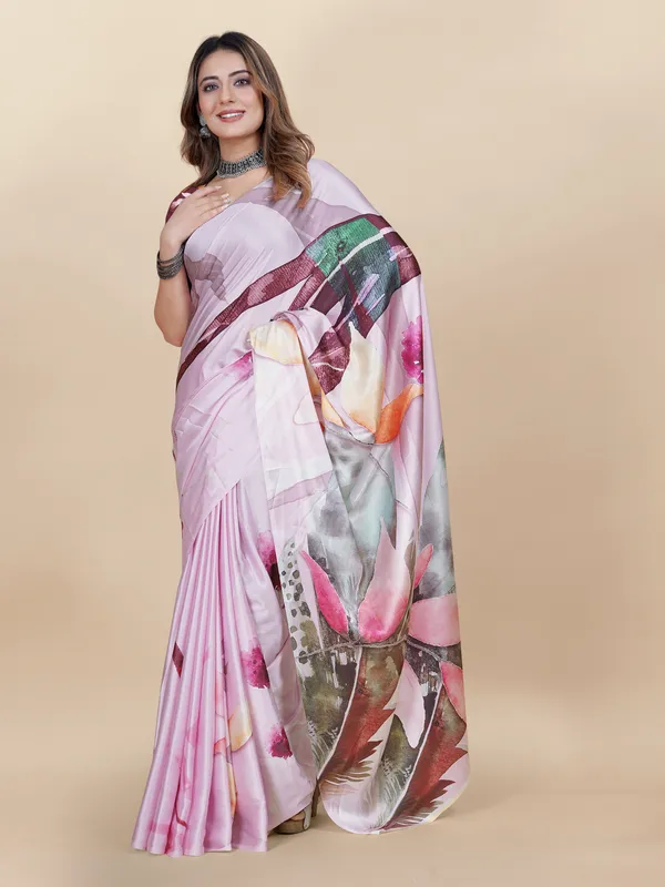 Pink_Satin_Saree_for_Women