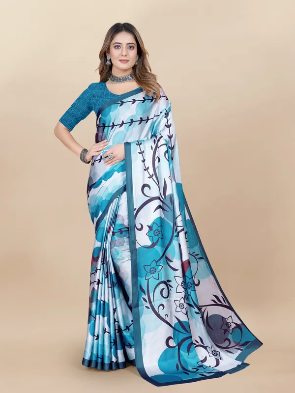 Blue_Satin_Saree_for_Women