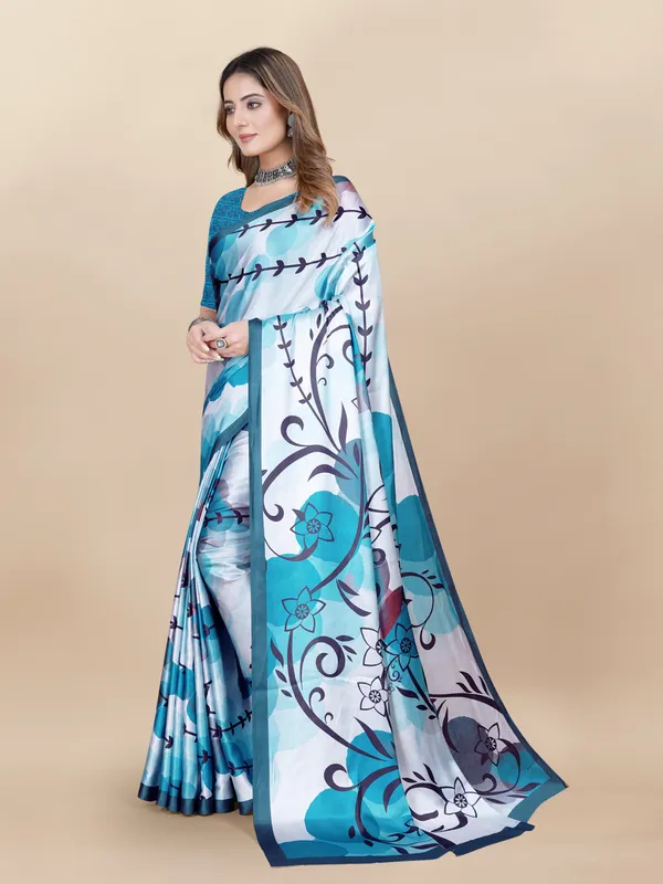 Blue_Satin_Saree_for_Women