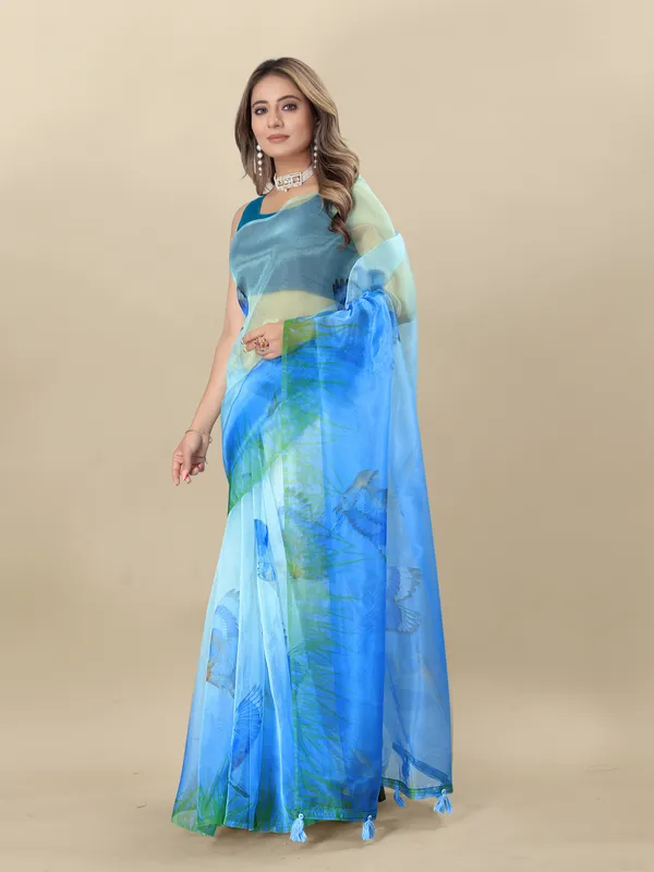 Blue_Organza_Saree_for_Women