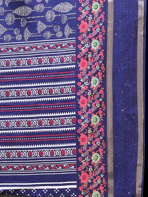 Blue_Silk_Blend_Saree_for_Women