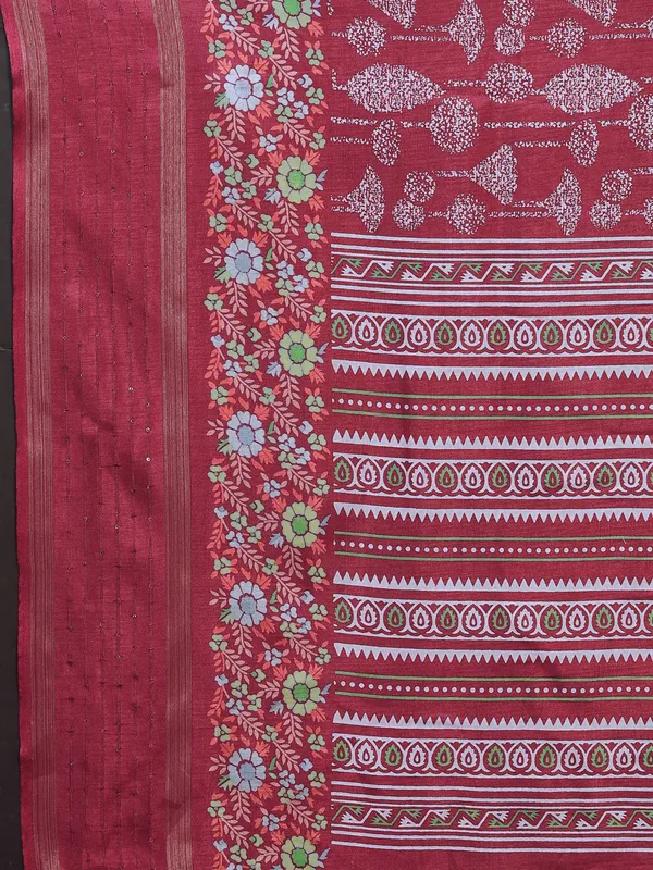 Maroon_Silk_Blend_Saree_for_Women