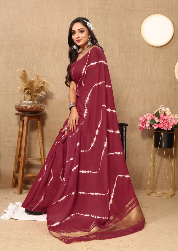 Maroon_Cotton_Blend_Saree_for_Women