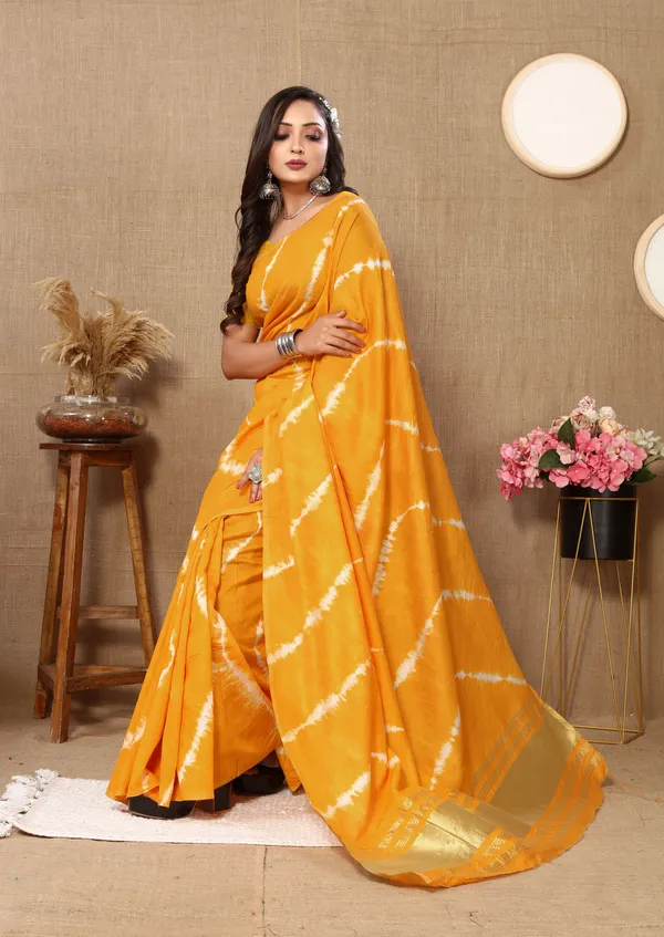 Yellow_Cotton_Blend_Saree_for_Women