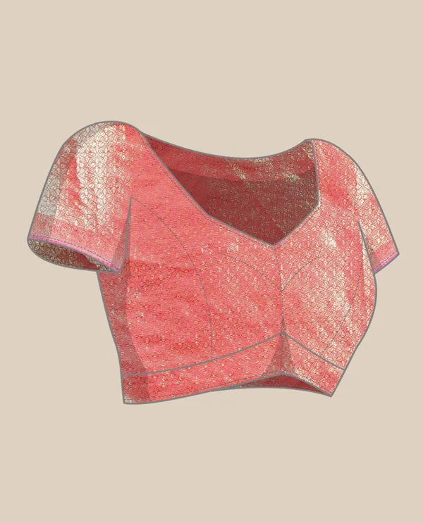 Premium_Range__Pink_Color_Organza_Saree_for_Women