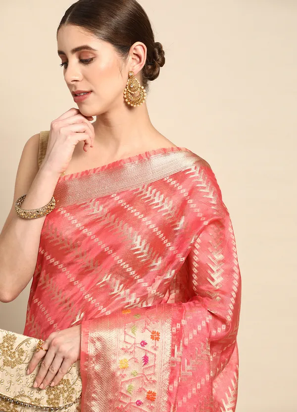 Pink_Organza_Premium_Range_Sarees_for_Women