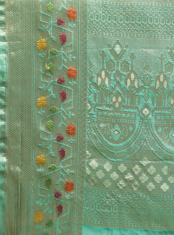 Green_Organza_Saree_for_Women