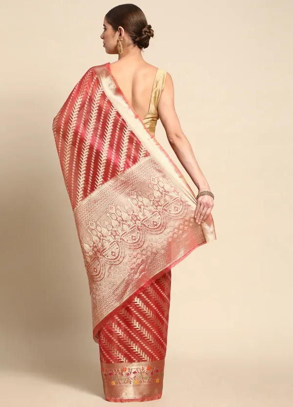 Pink_Organza_Saree_for_Women