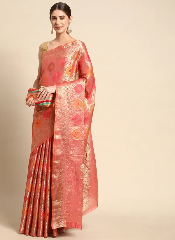 Pink_Organza_Saree_for_Women