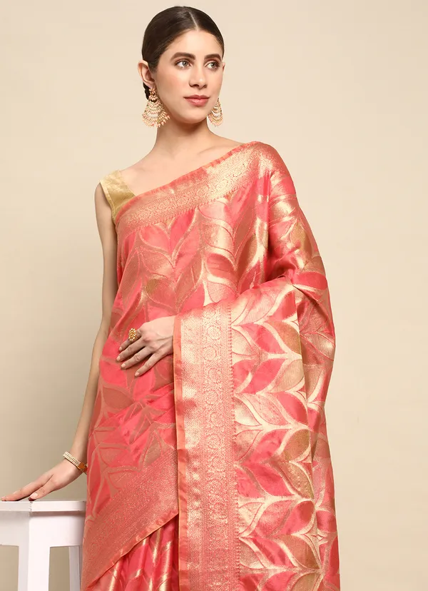 Pink_Organza_Saree_for_Women