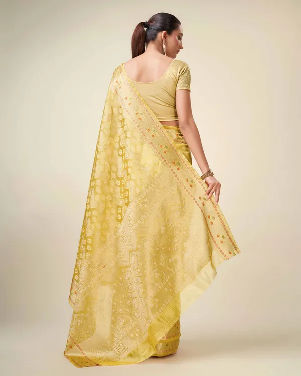 Yellow_Organza_Saree_for_Women