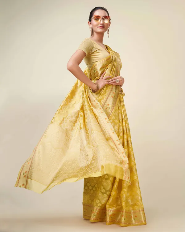 Yellow_Organza_Saree_for_Women