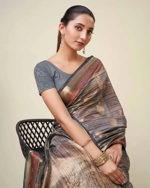 Grey_Organza_Saree_for_Women
