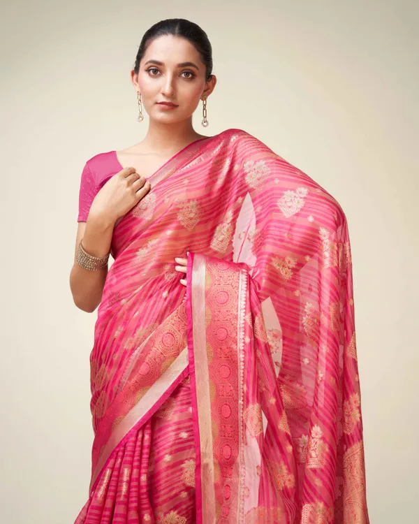Pink_Organza_Saree_for_Women