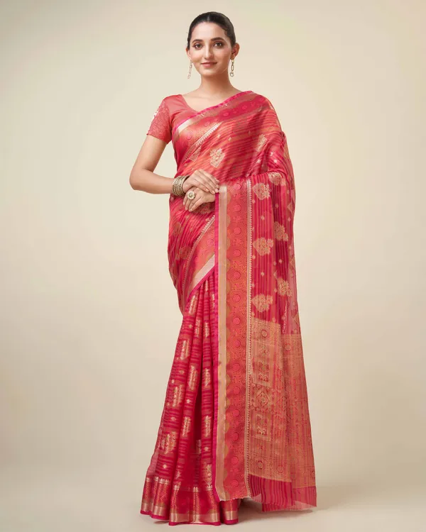 Red_Organza_Saree_for_Women