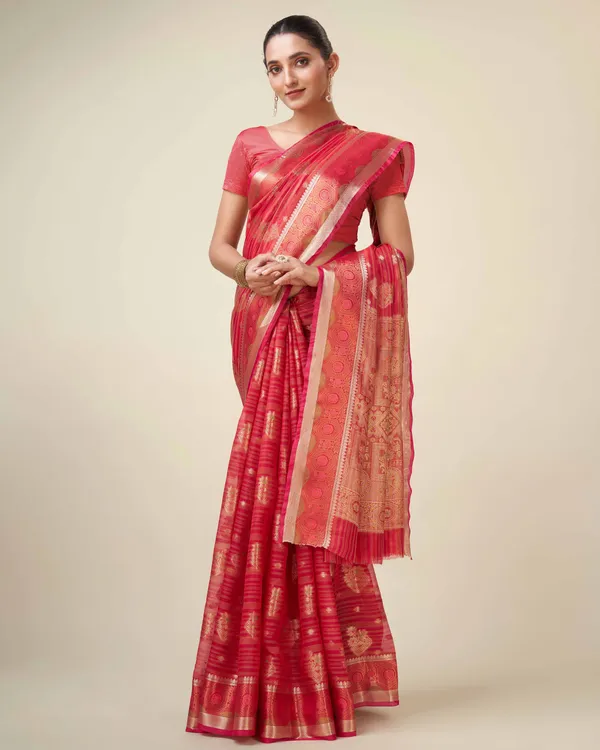 Red_Organza_Saree_for_Women