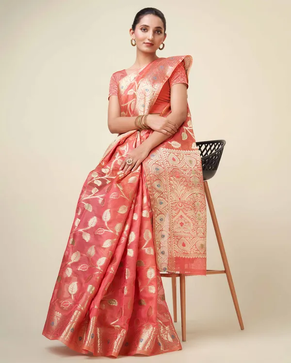 Pink_Organza_Saree_for_Women