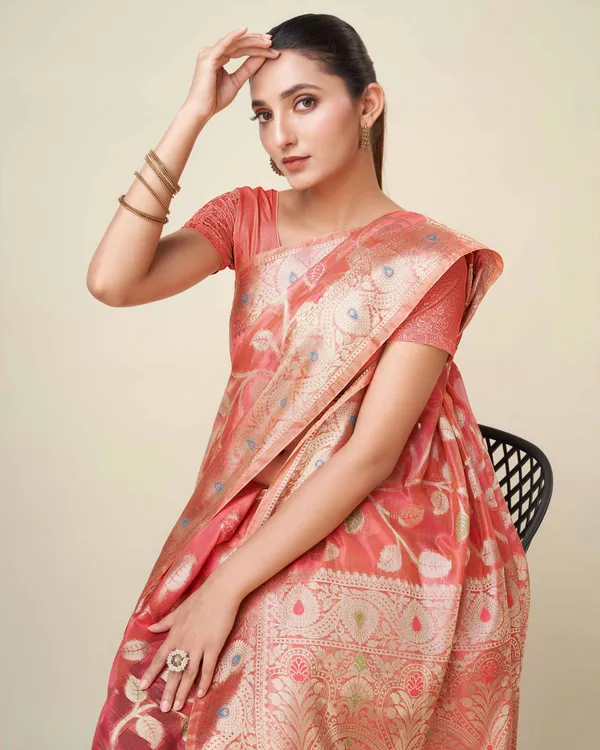 Pink_Organza_Saree_for_Women