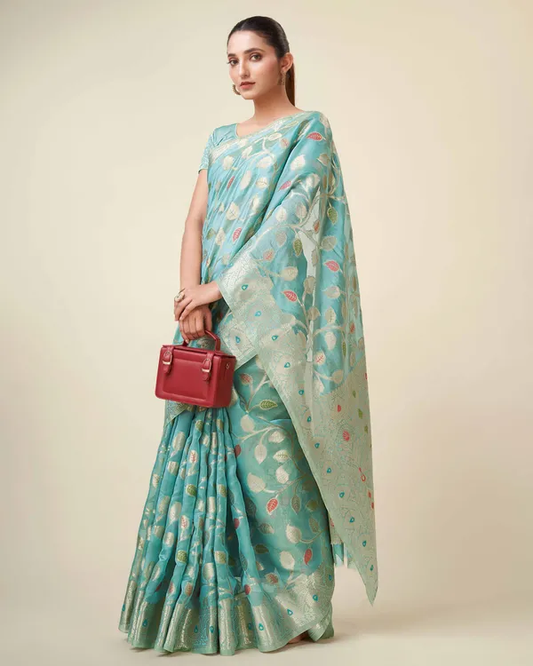 Light_Blue_Organza_Saree_for_Women