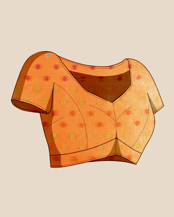 Orange_Organza_Saree_for_Women