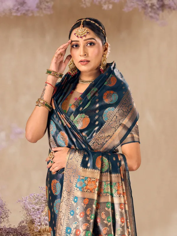 Green_Organza_Saree_for_Women