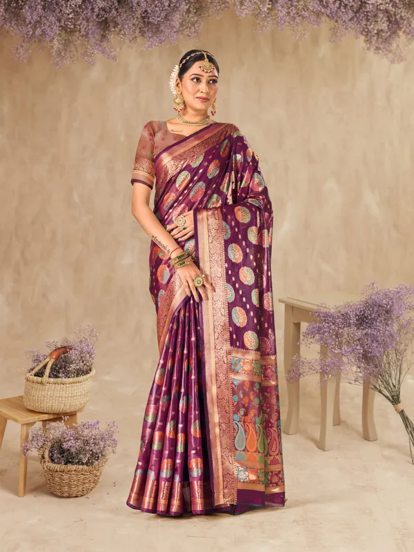 Purple_Organza_Saree_for_Women
