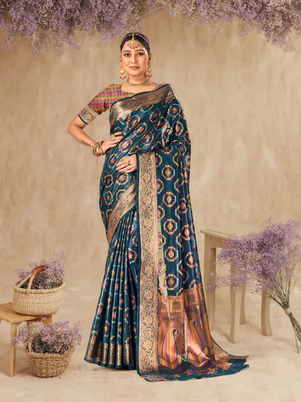 Green_Organza_Saree_for_Women