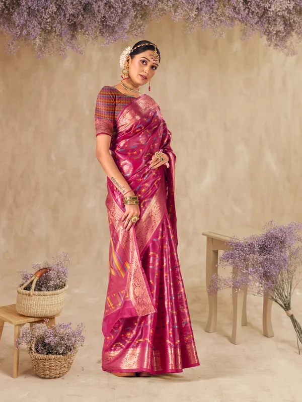 Pink_Organza_Saree_for_Women