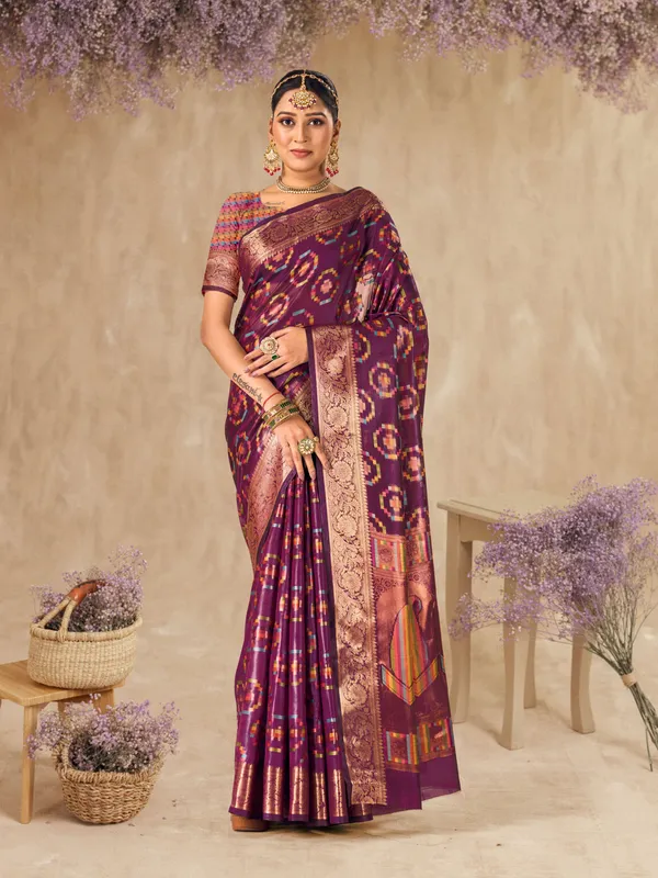 Purple_Organza_Saree_for_Women