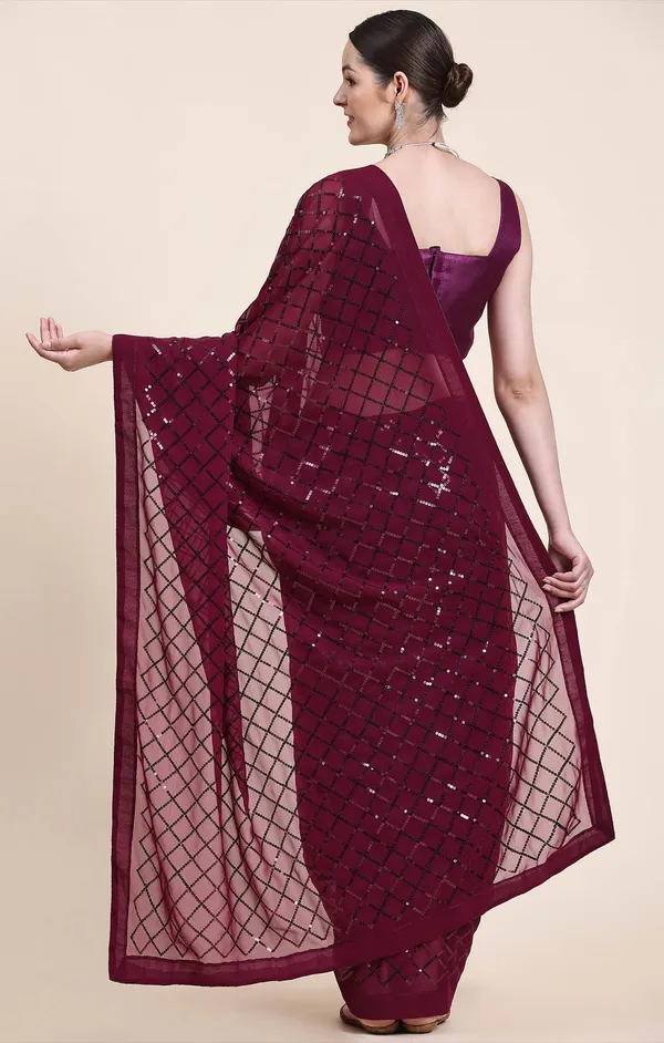 Maroon_Georgette_Saree_for_Women