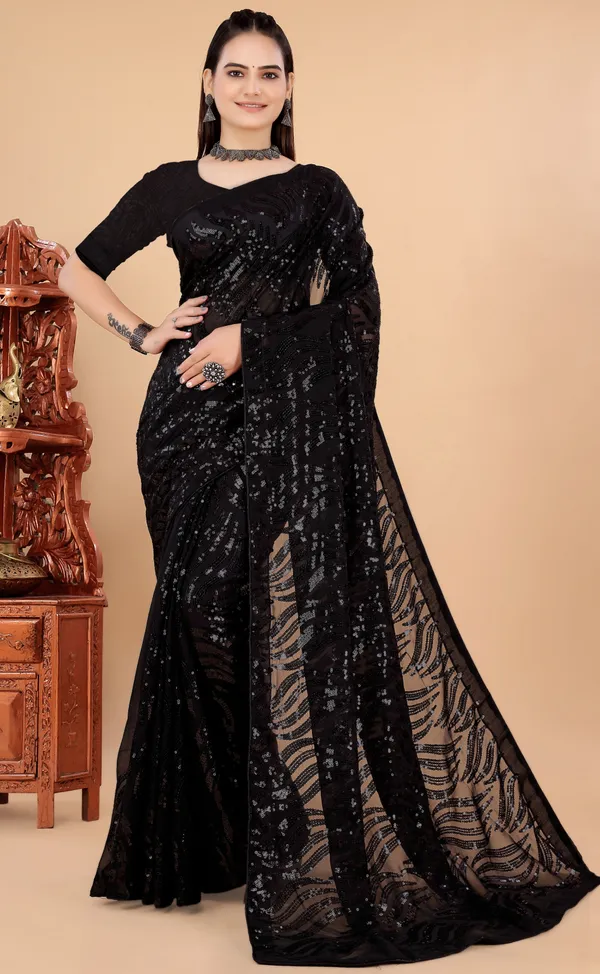Black_Georgette_Saree_for_Women